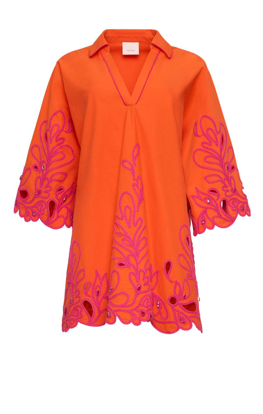 Paisley Bloom Embroidered Arcia Kaftan