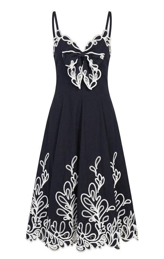 Paisley Bloom Embroidered Dama Dress