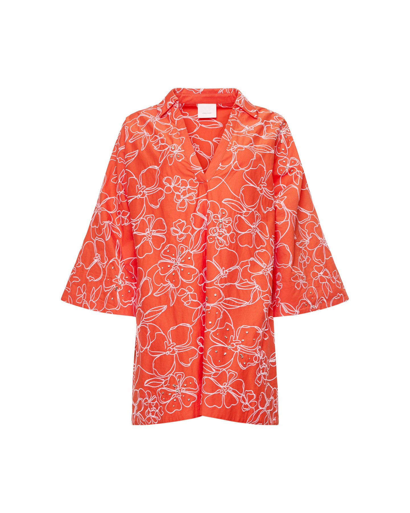 Embroidered Poplin Arcia Kaftan