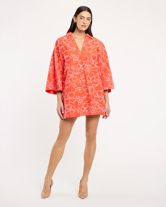 Embroidered Poplin Arcia Kaftan