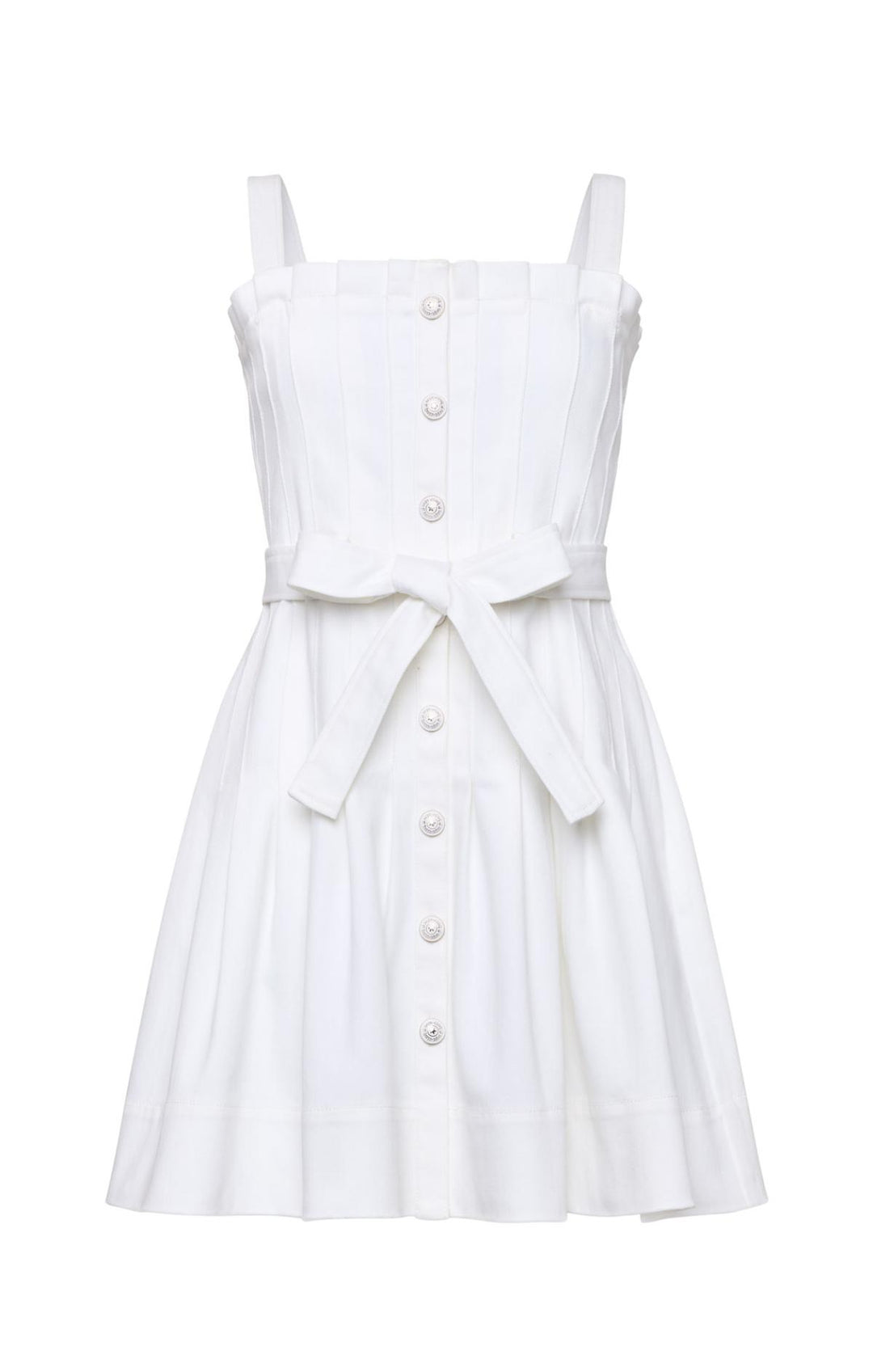 Cinq Sept Women's Branwen Denim A-Line Minidress - White - Size 8 Cinq Sept Women's Branwen Denim A-Line Minidress - White - Size 8
