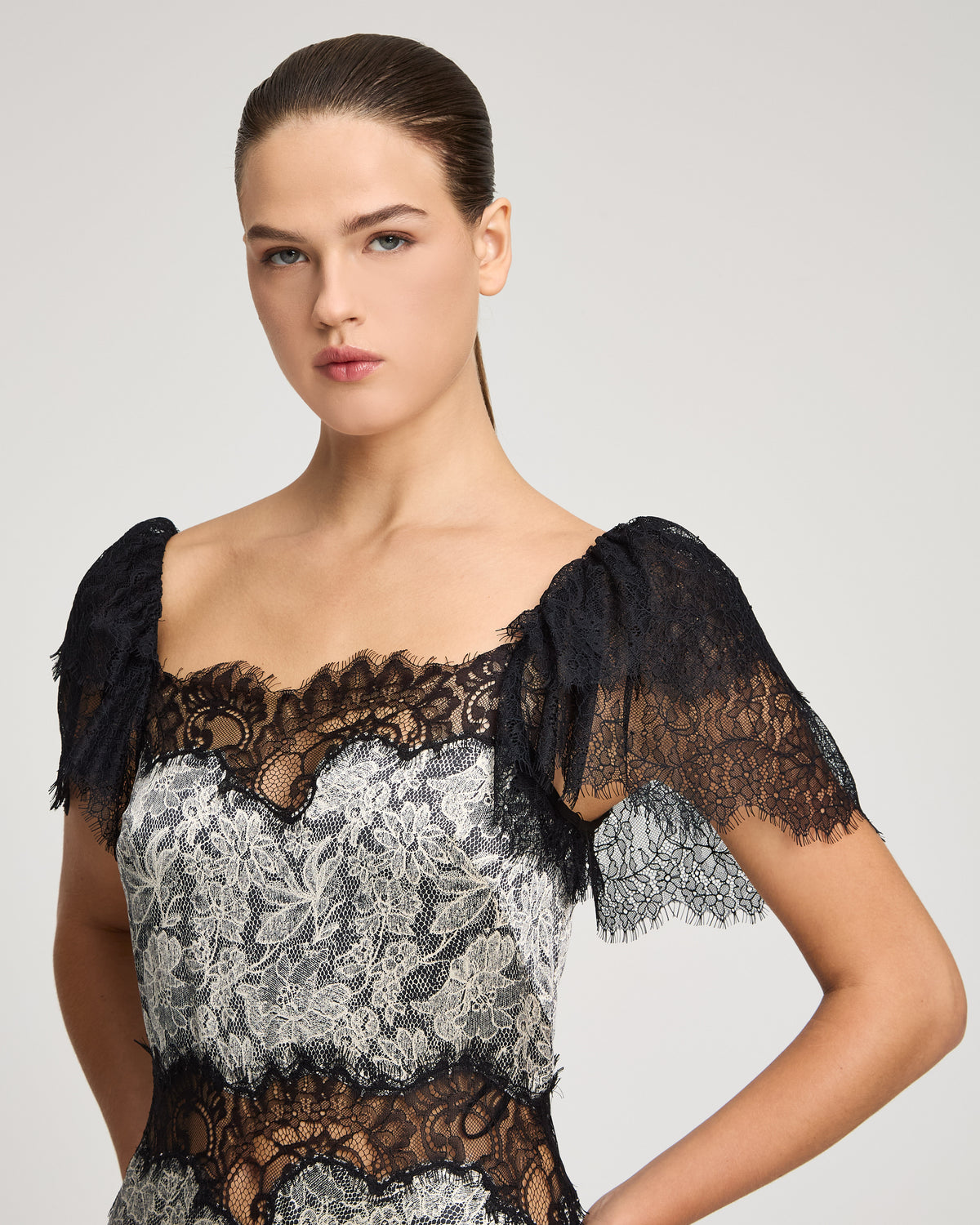 Trompe L'Oeil Lace Julisse Dress