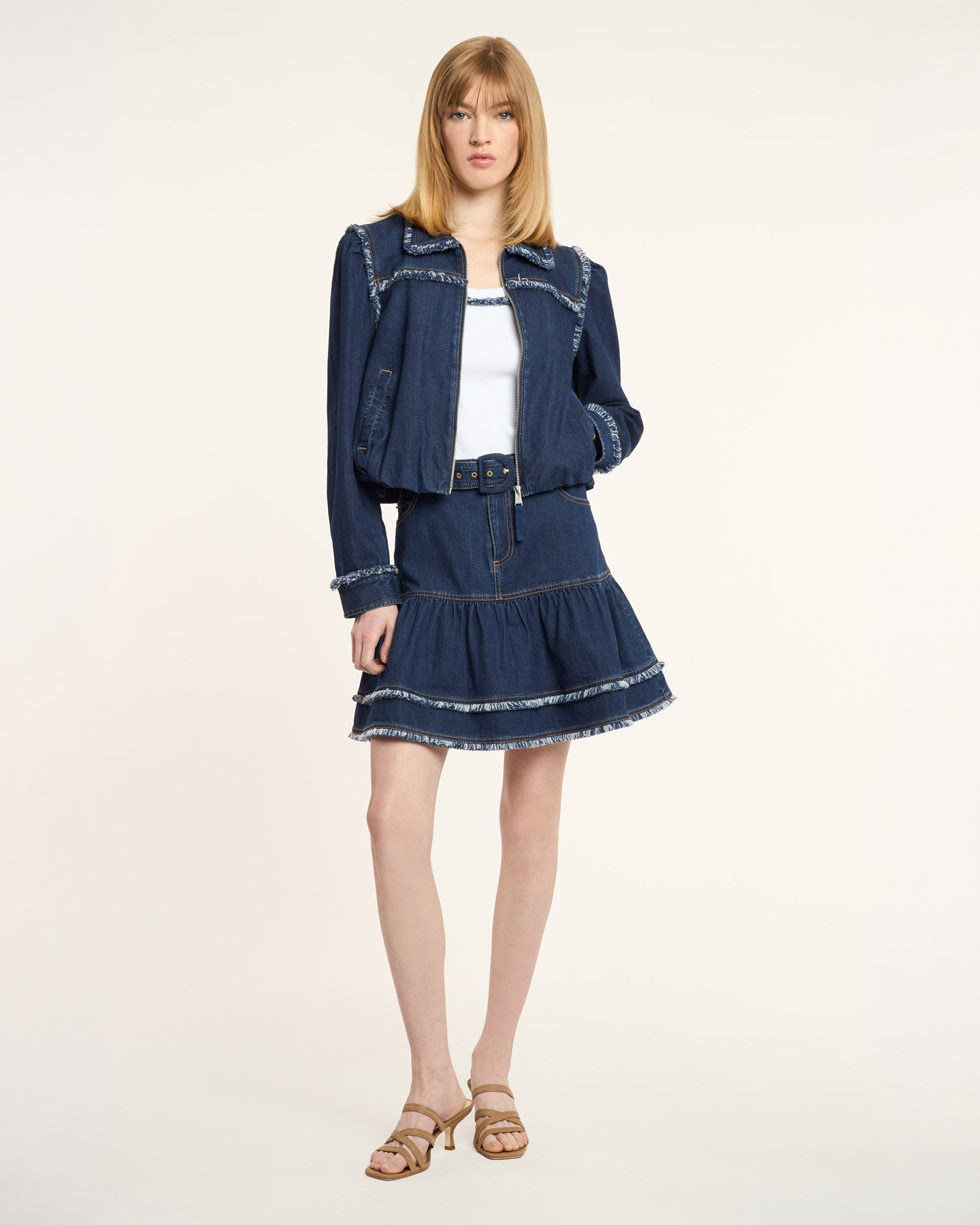 Bicolor Fringe Indria Jacket