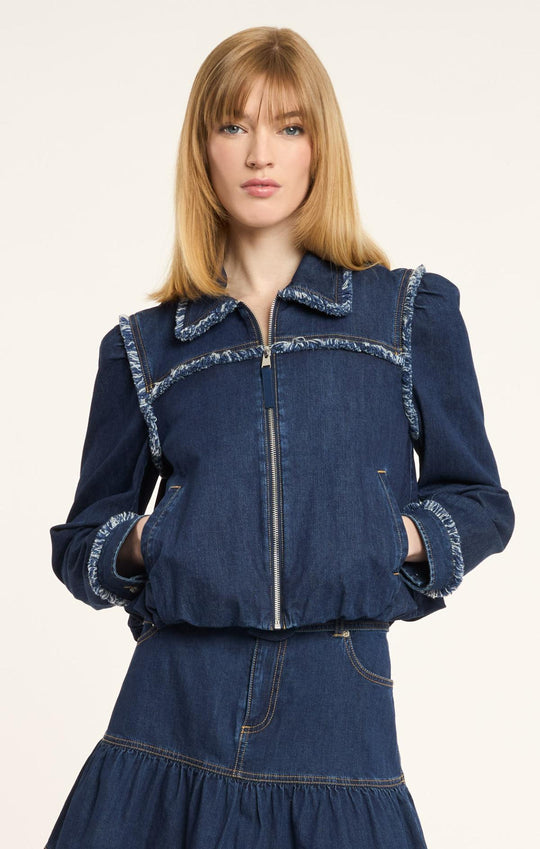 Bicolor Fringe Indria Jacket