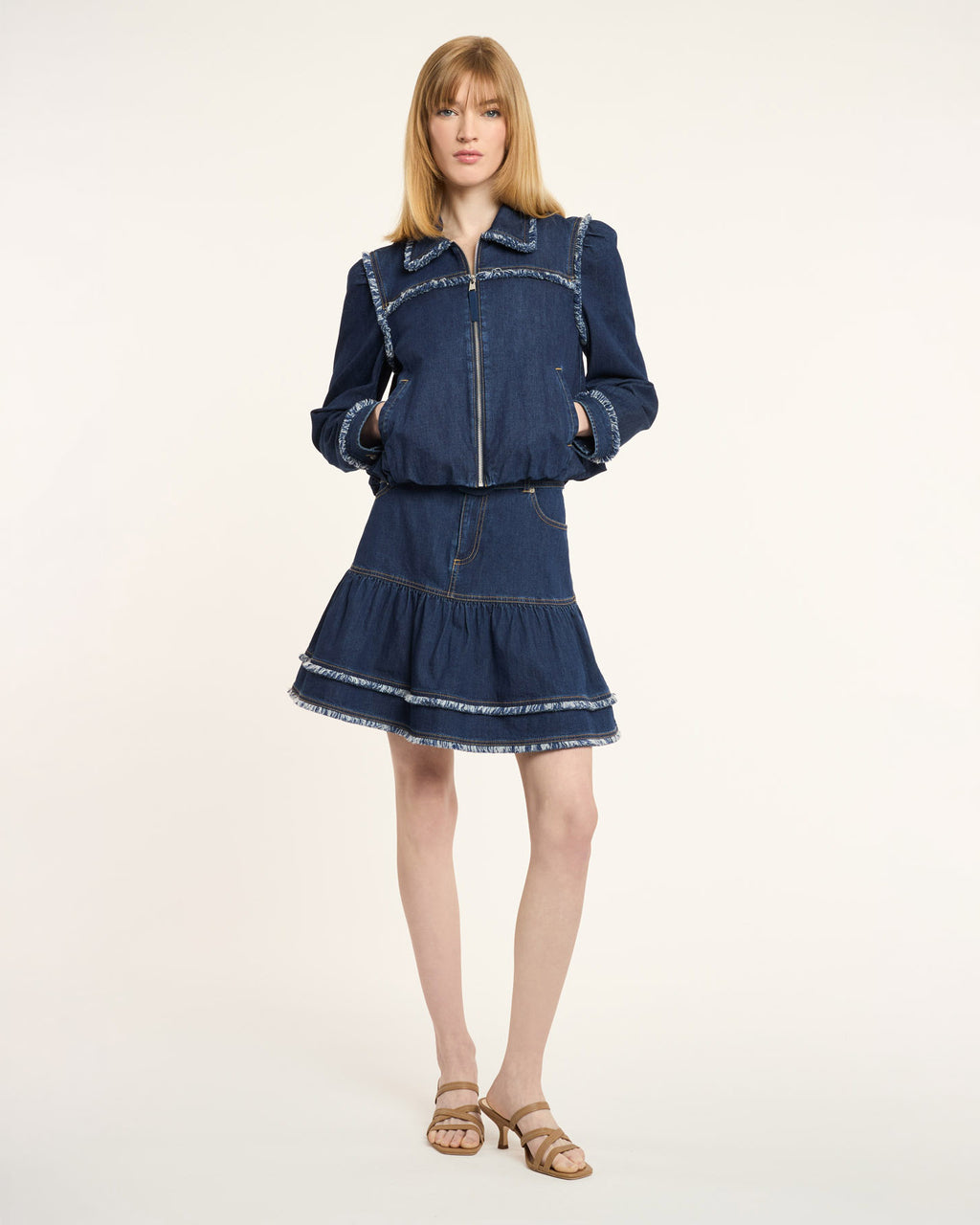 Bicolor Fringe Indria Jacket