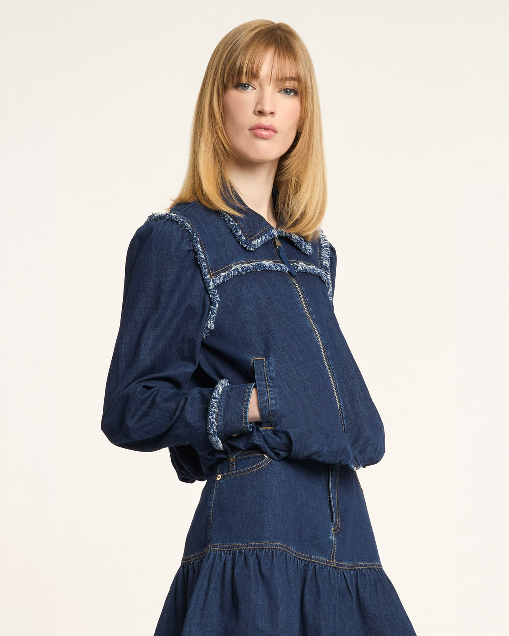 Bicolor Fringe Indria Jacket