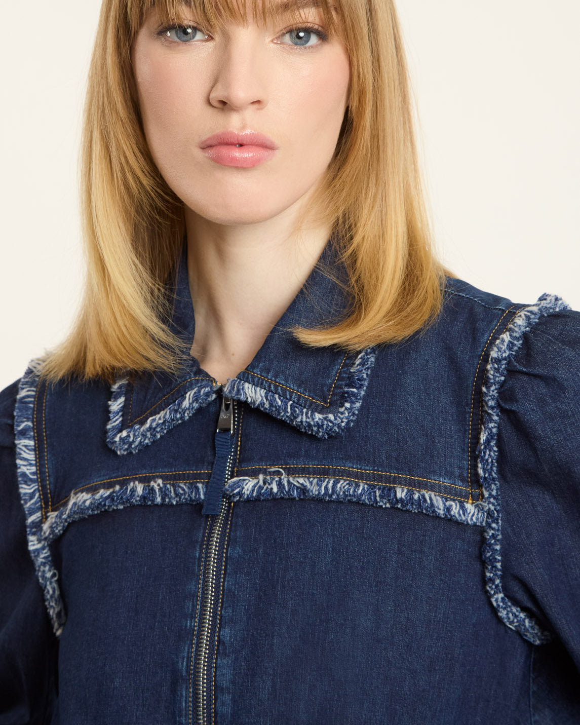 Bicolor Fringe Indria Jacket