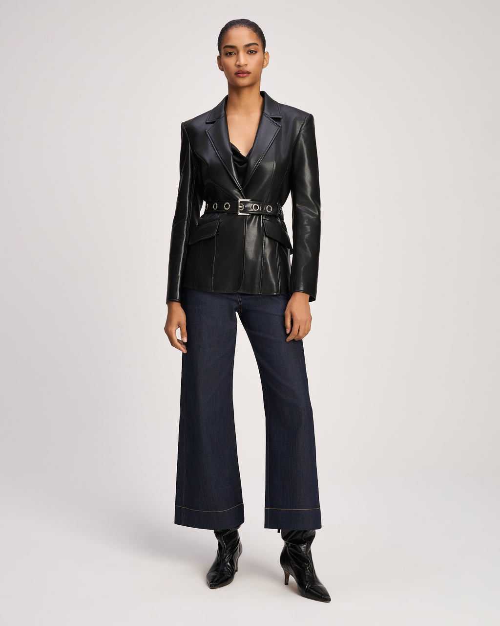 Vegan Leather Santana Blazer