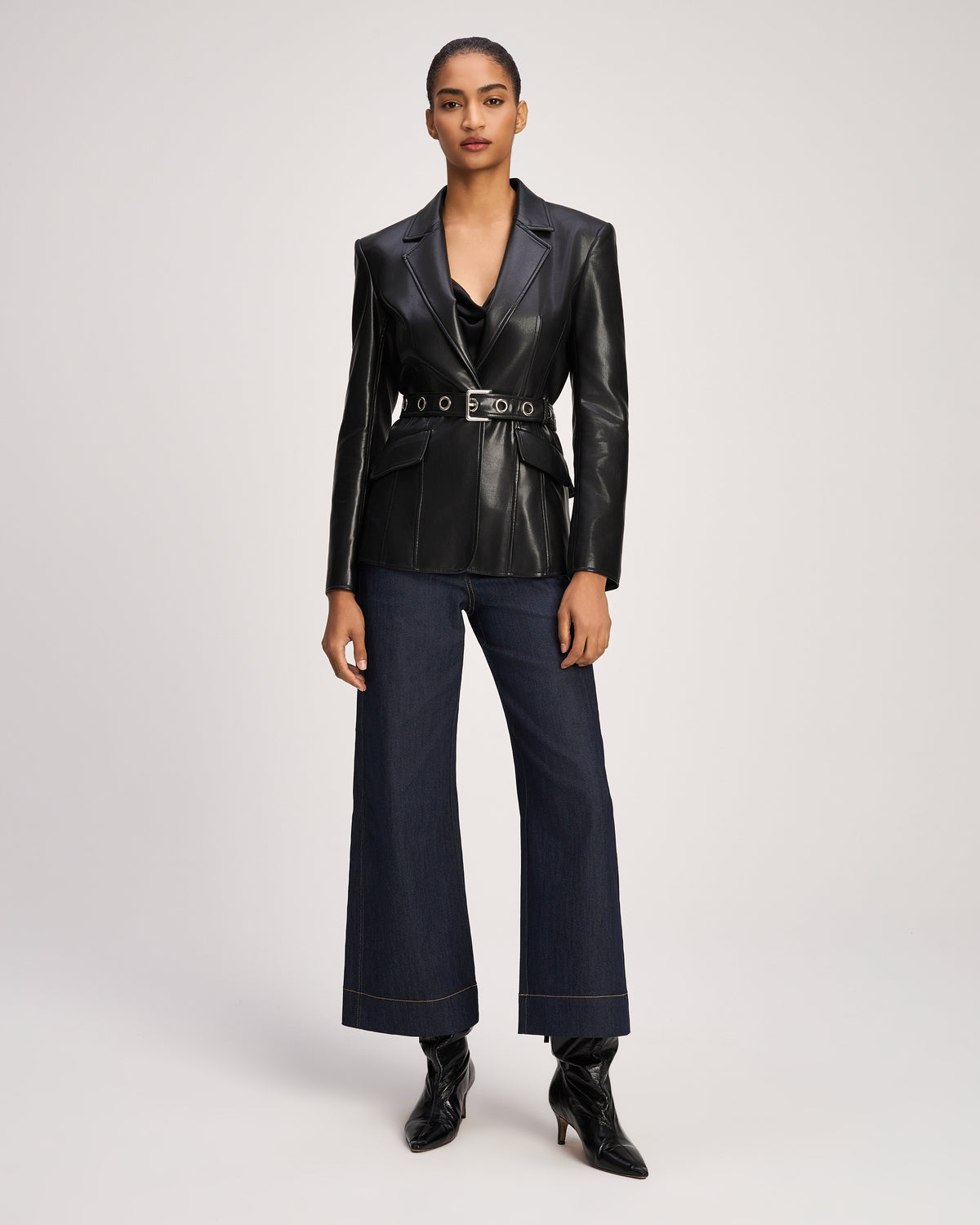 Vegan Leather Santana Blazer
