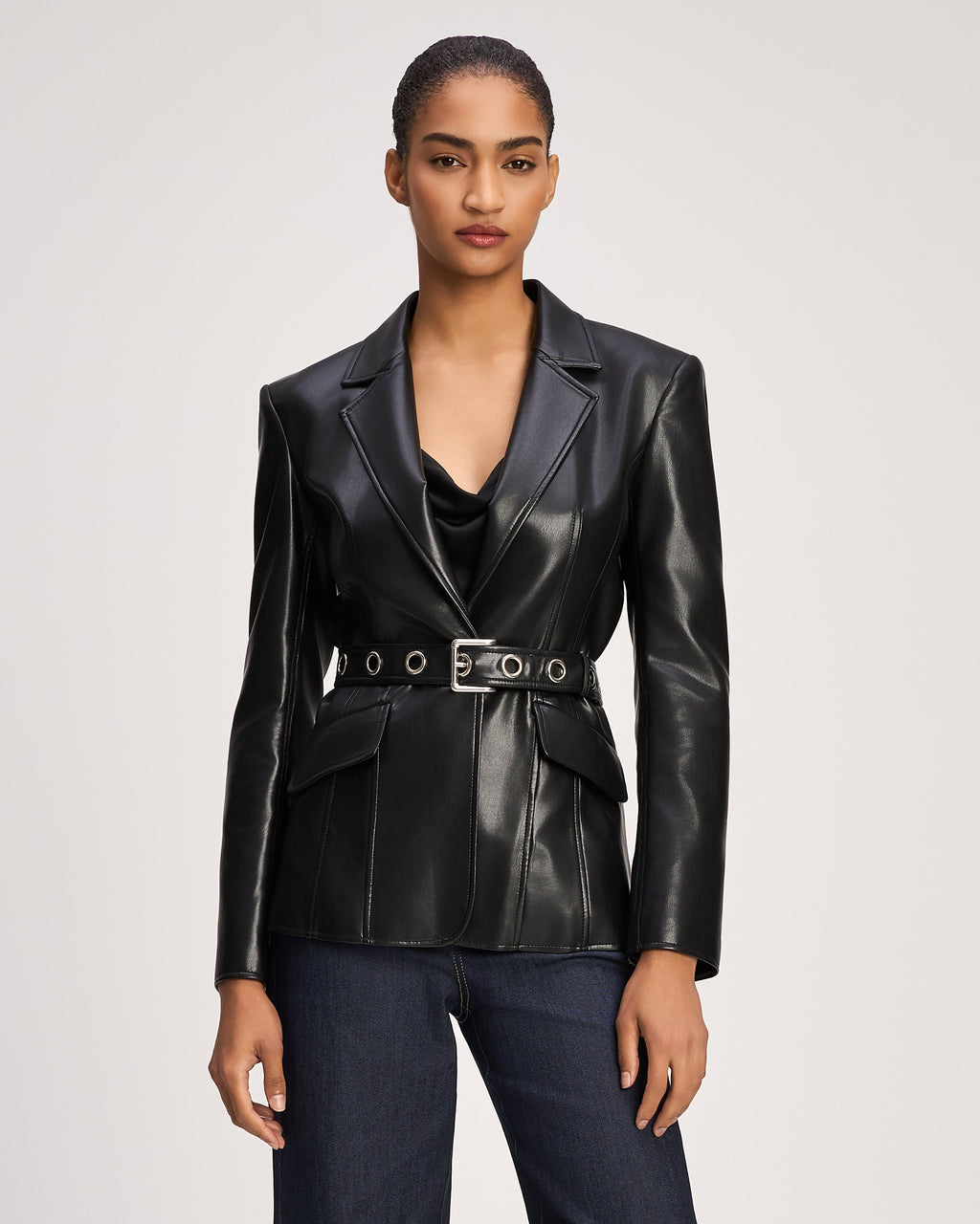 Vegan Leather Santana Blazer