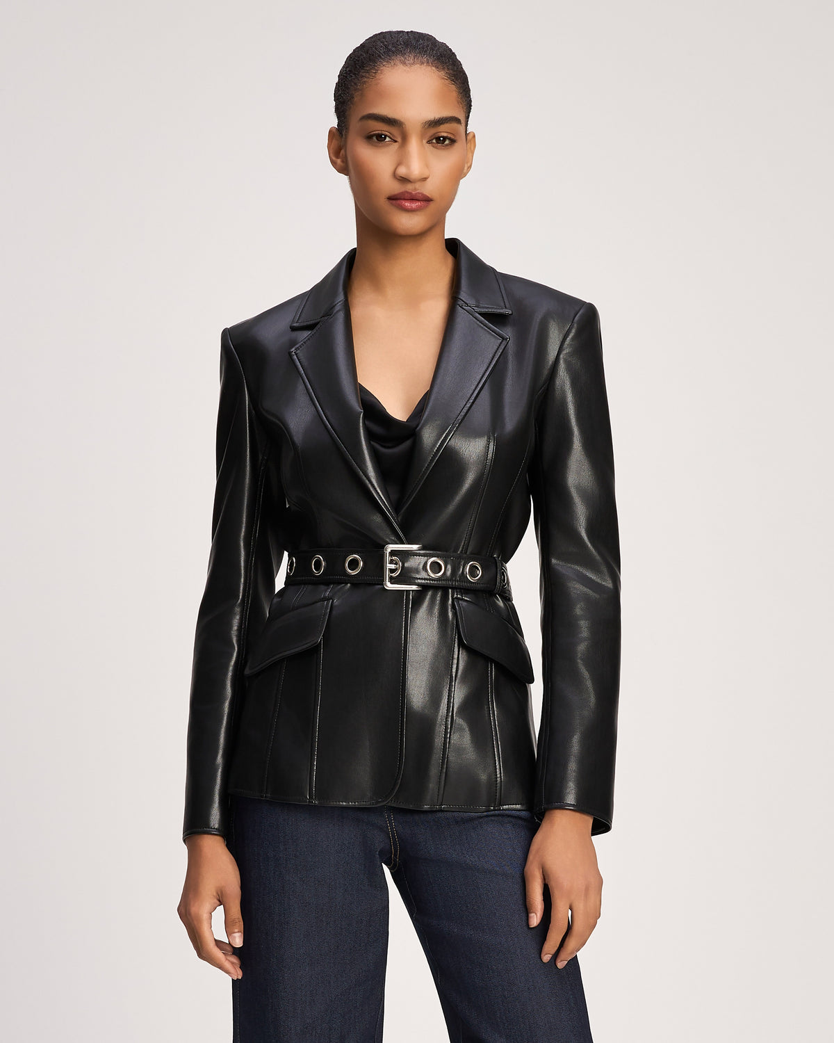 Vegan Leather Santana Blazer