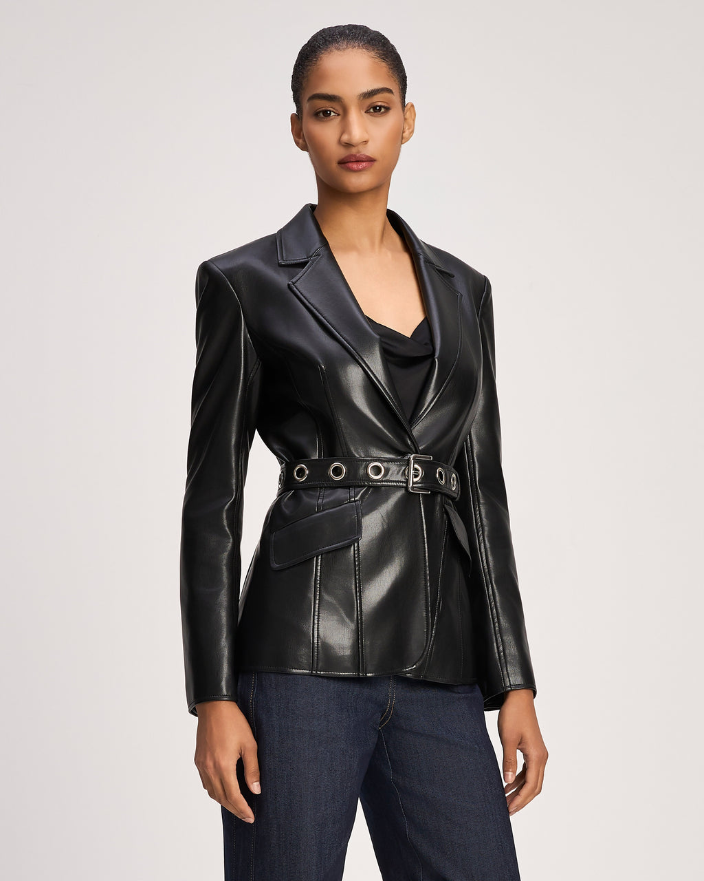 Vegan Leather Santana Blazer