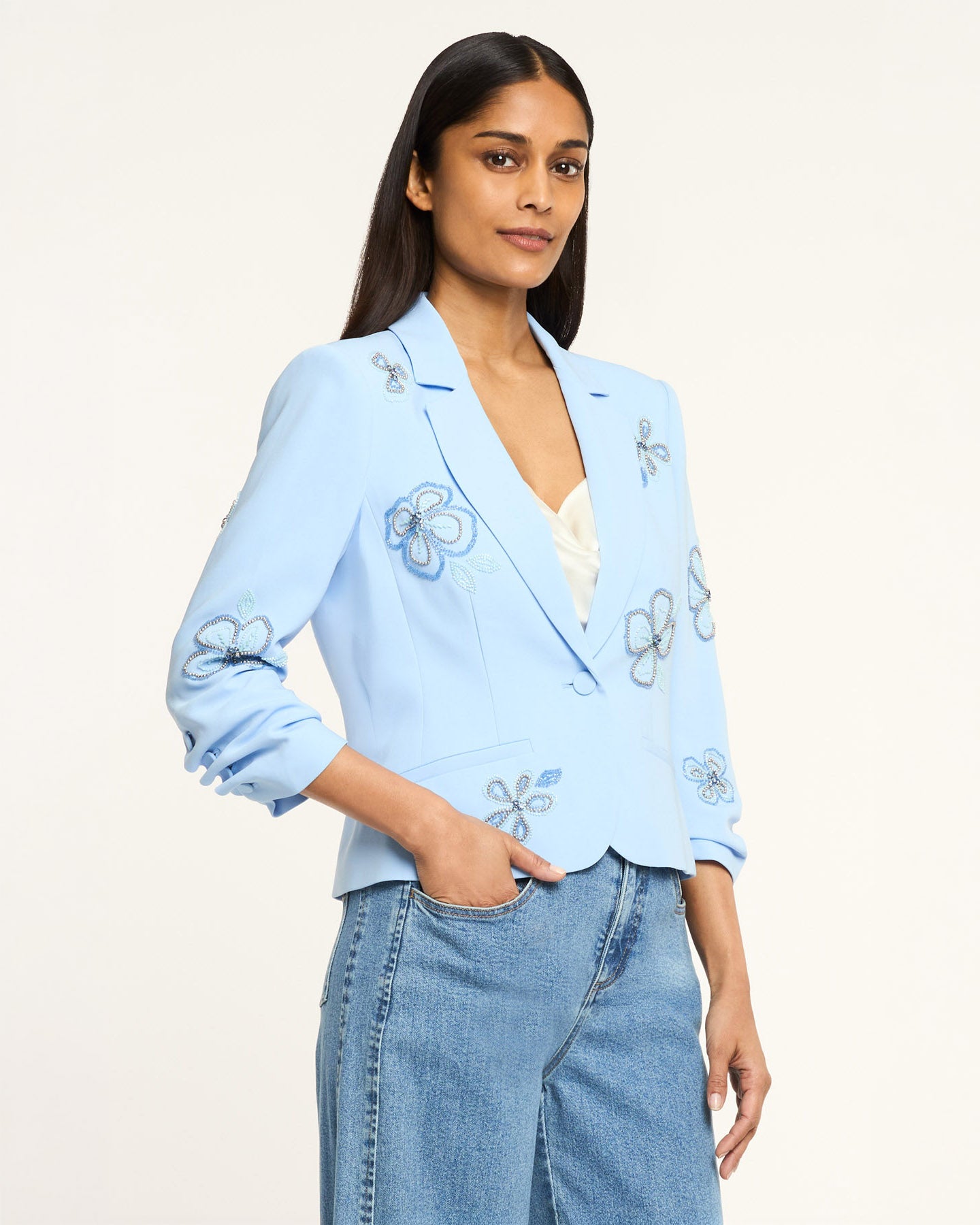 Beaded Flowers Le Petit Khloe Blazer