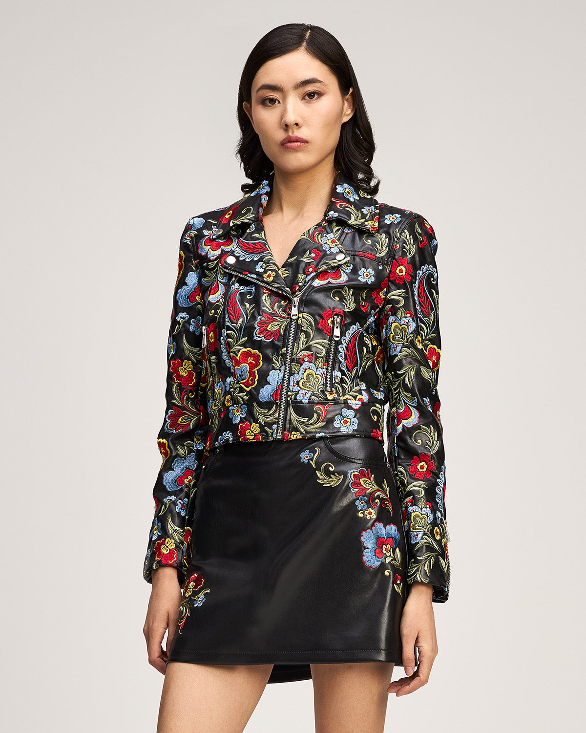 All Over Floral Embroidered Genevive Jacket