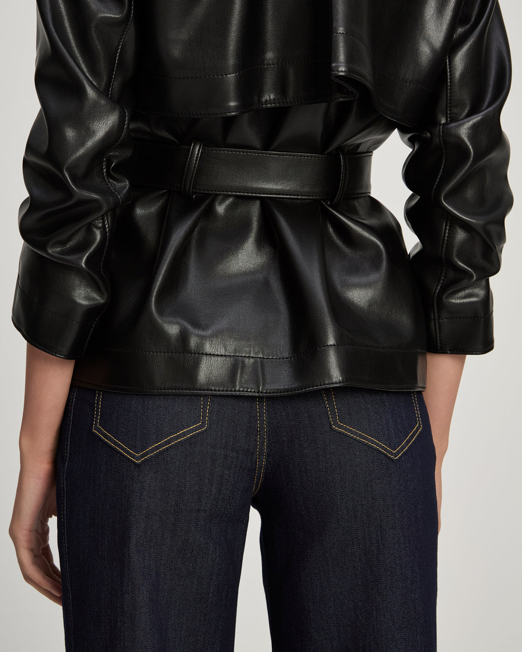 Vegan Leather Short Yates Trench