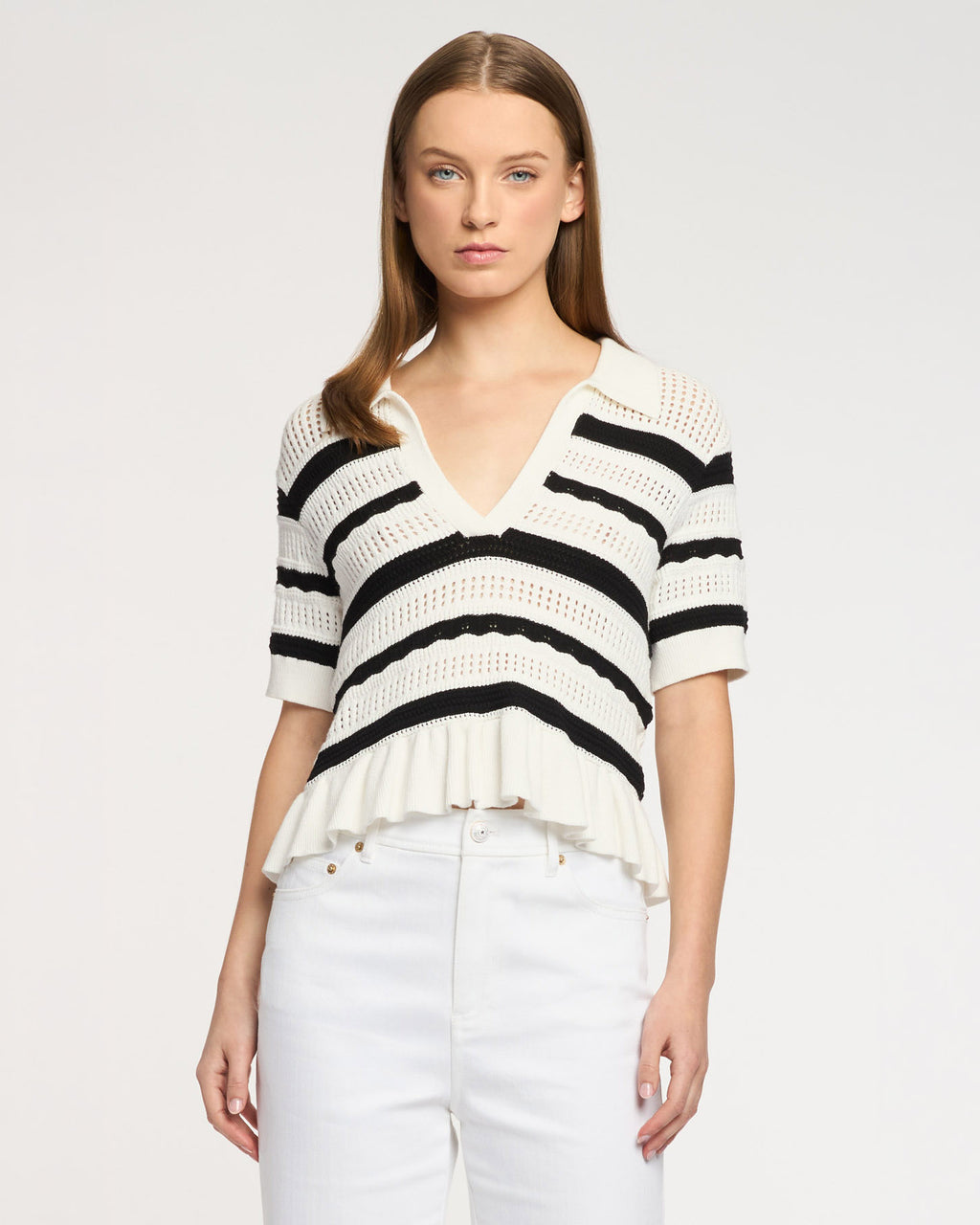 Elvire Knit Polo Pullover