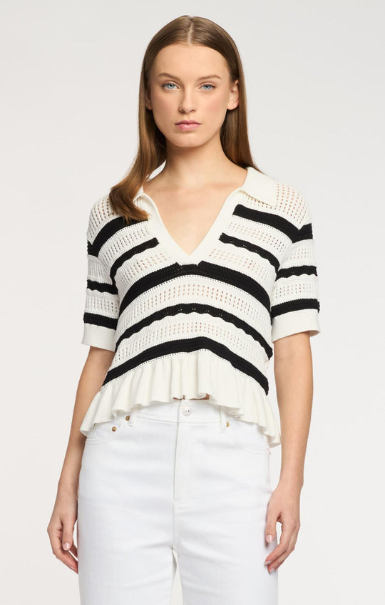 Elvire Knit Polo Pullover