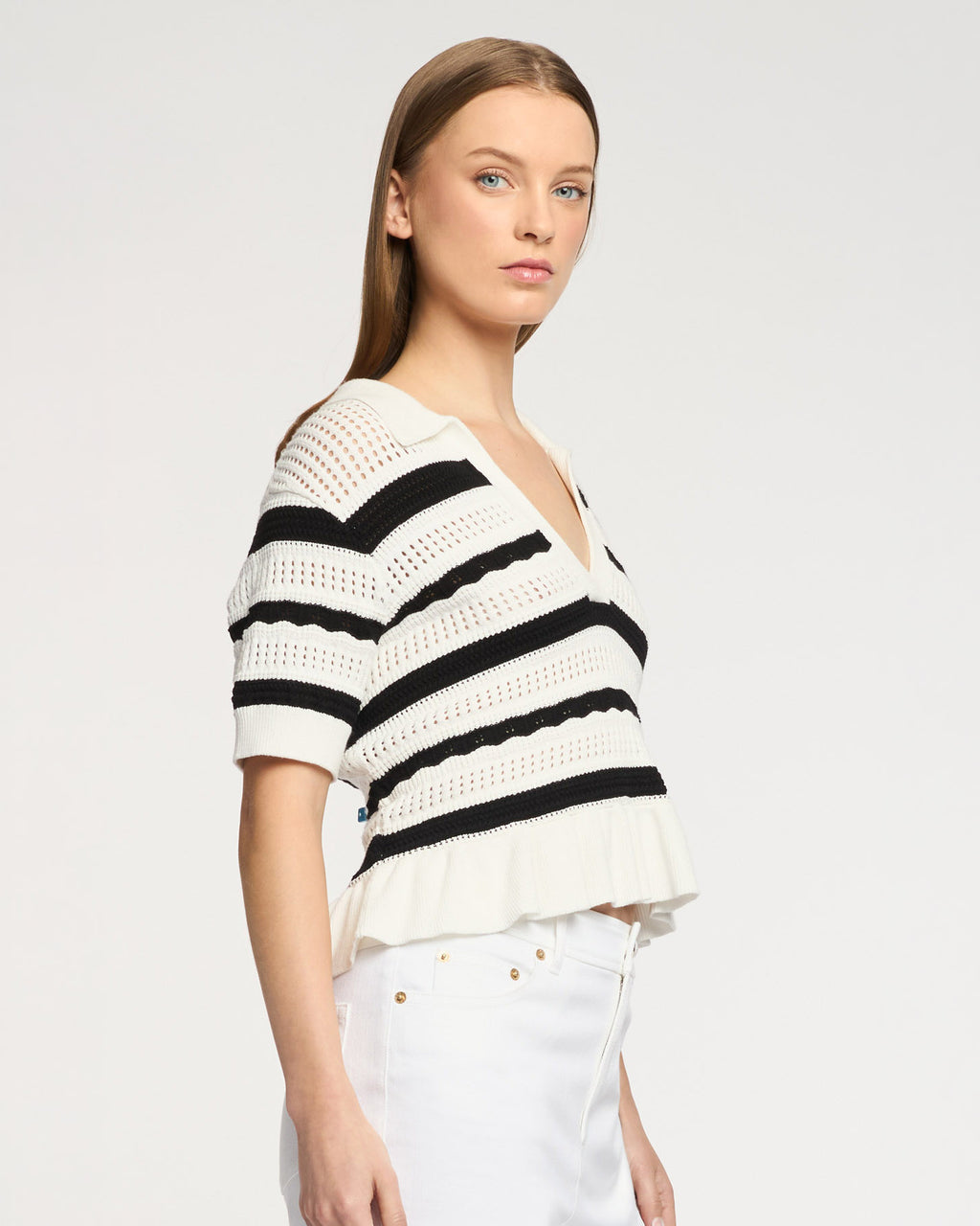 Elvire Knit Polo Pullover
