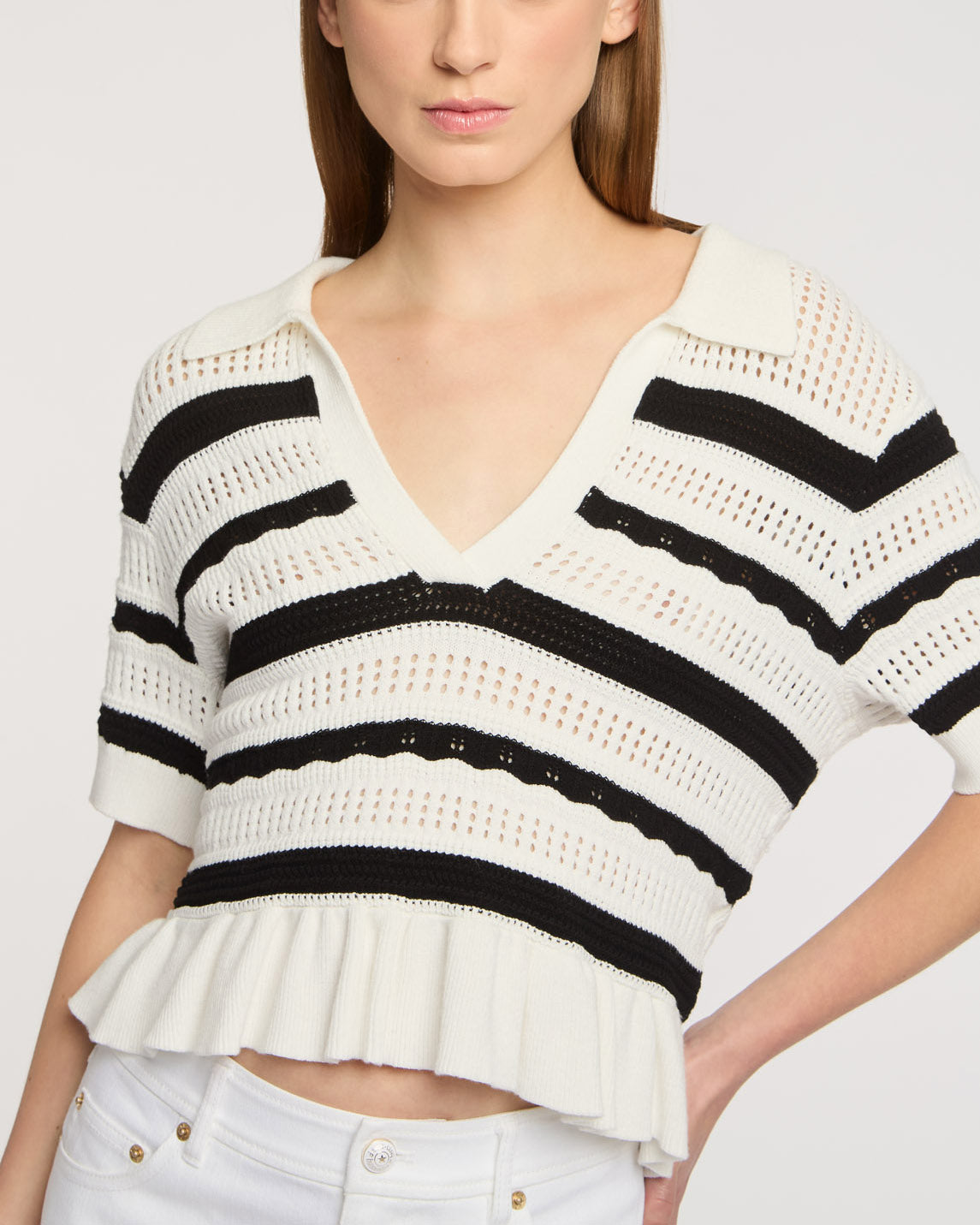 Elvire Knit Polo Pullover