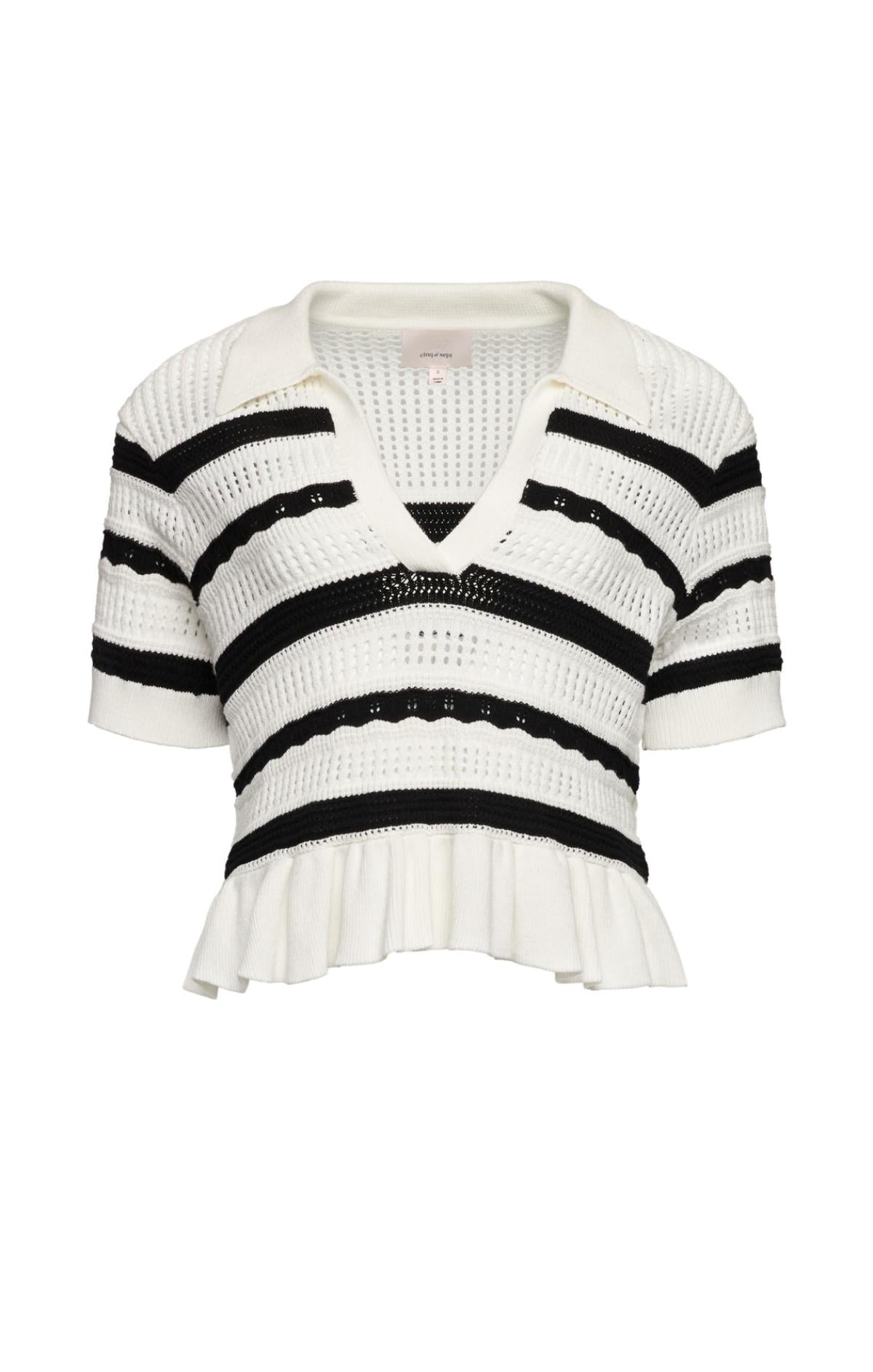Elvire Knit Polo Pullover