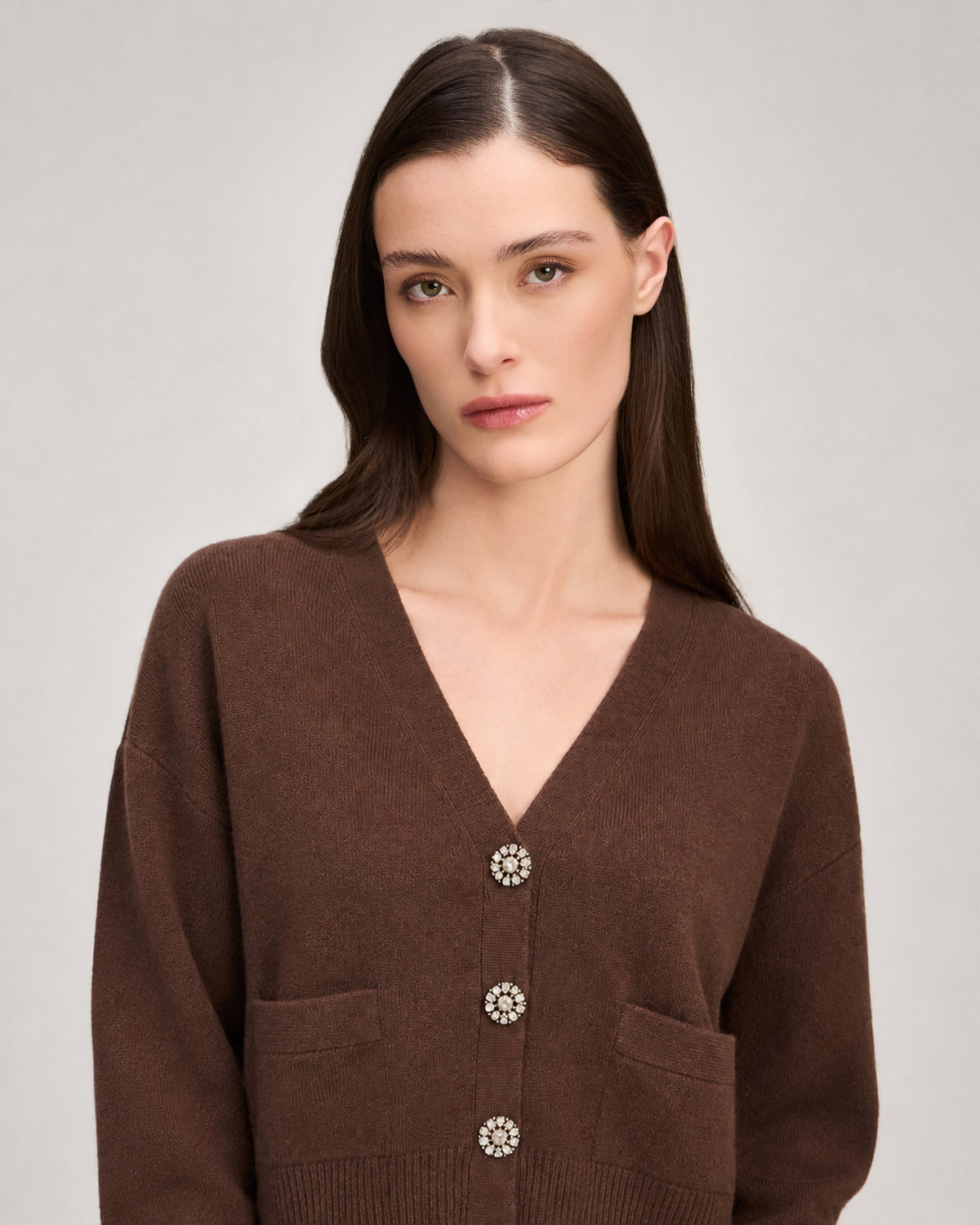 Rhinestone Cashmere Kavita Cardigan