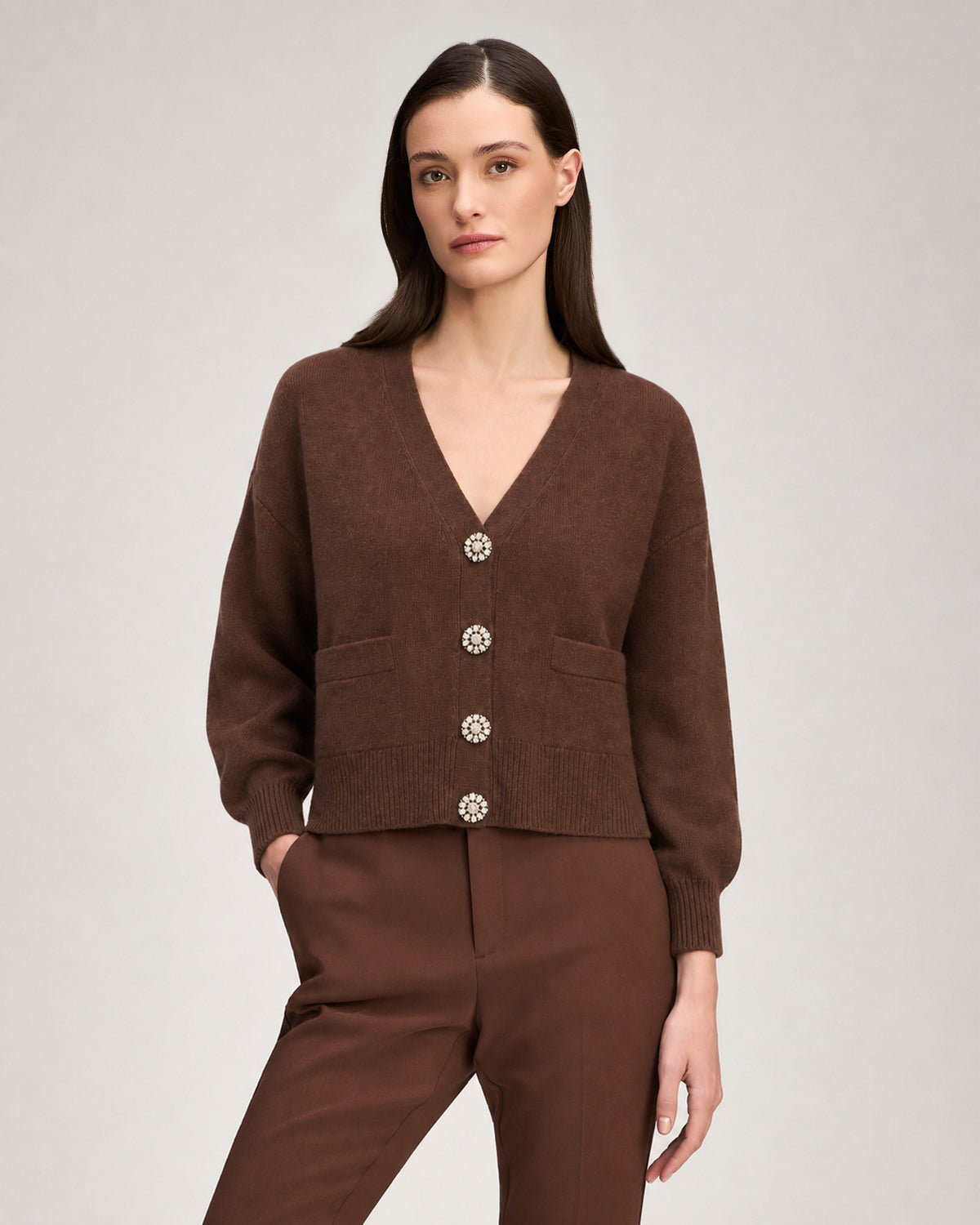 Rhinestone Cashmere Kavita Cardigan
