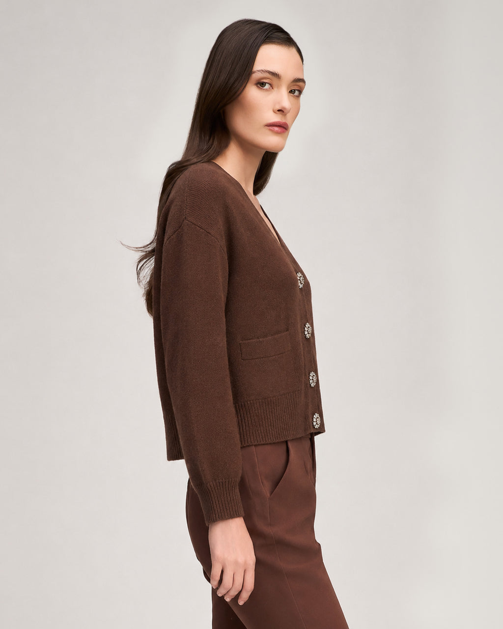 Rhinestone Cashmere Kavita Cardigan