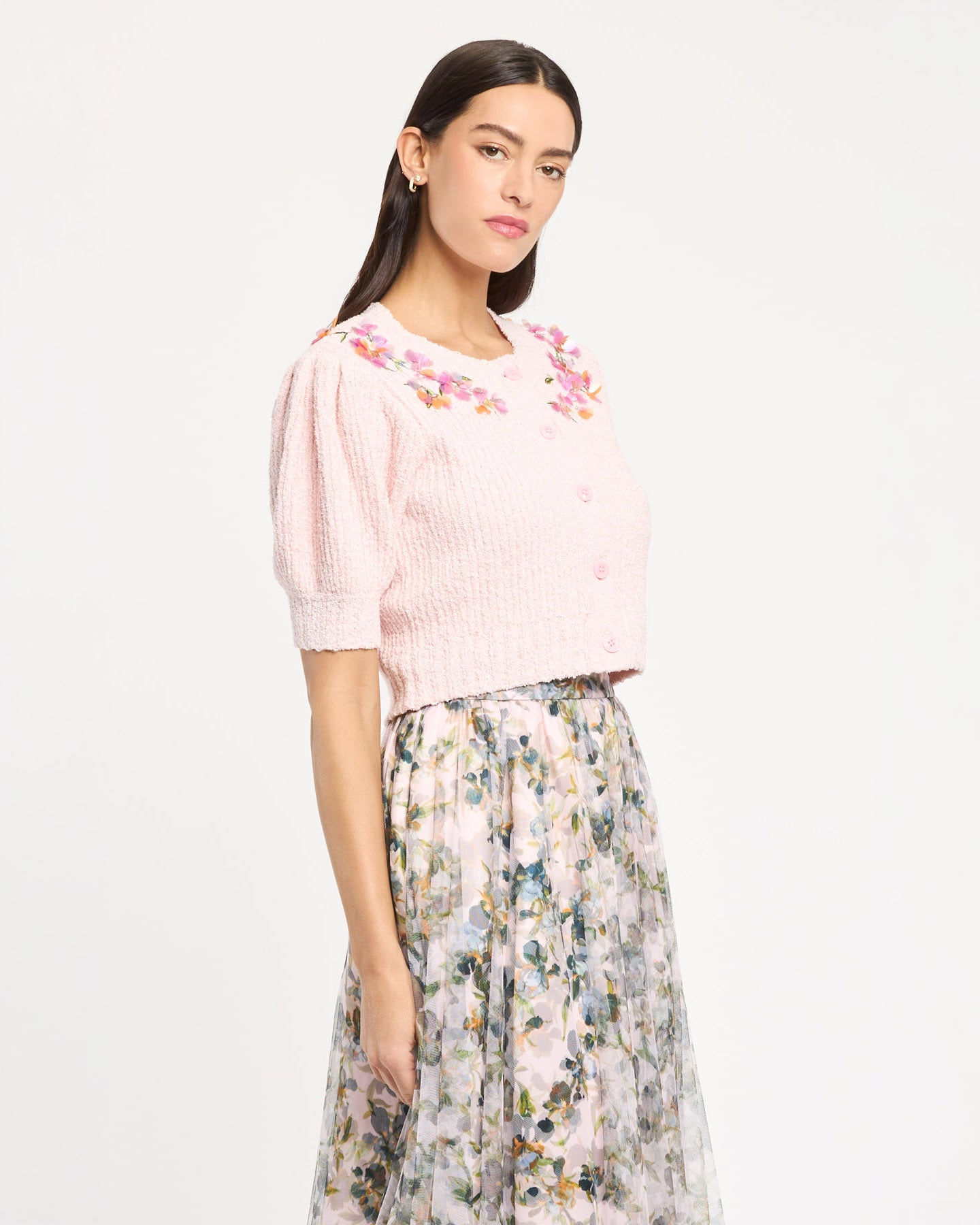 Millicent Trailing Iris Cardigan