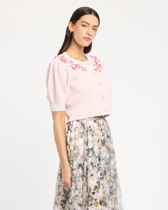 Millicent Trailing Iris Cardigan