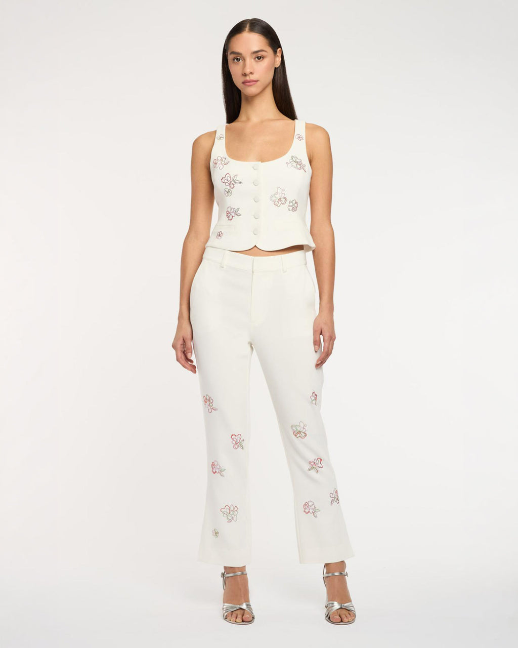 Blooming Linework Cropped Kerry Pant