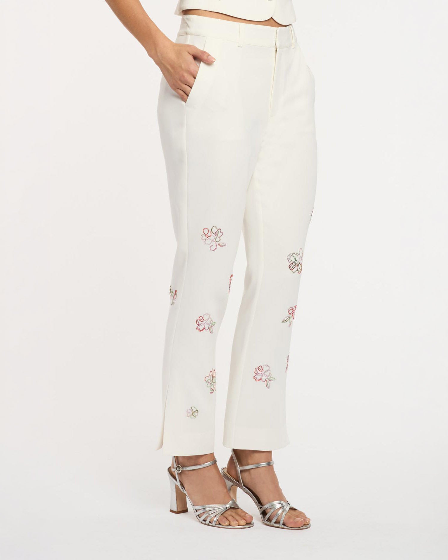 Blooming Linework Cropped Kerry Pant