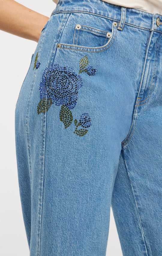 Heatset Roses Betsy Jeans
