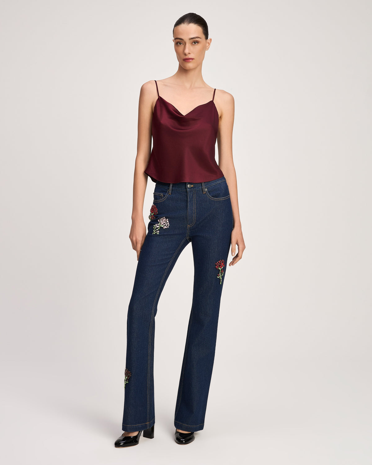 Rhinestone Roses Stevie Jeans