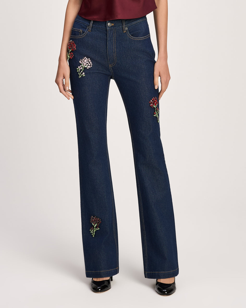 Rhinestone Roses Stevie Jeans