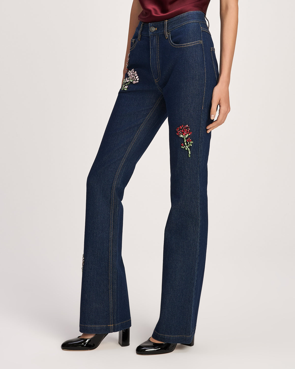 Rhinestone Roses Stevie Jeans