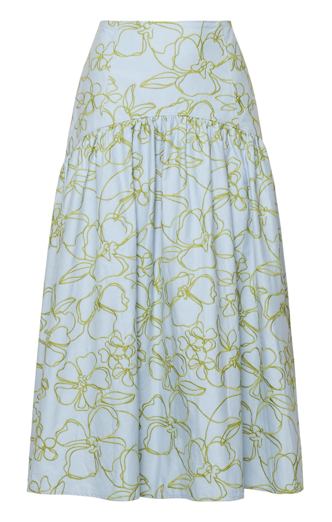 Embroidered Linework Floral Zoanne Skirt – Cinq à Sept