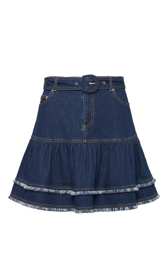 Bicolor Fringe Martina Skirt