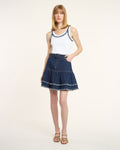 Bicolor Fringe Martina Skirt