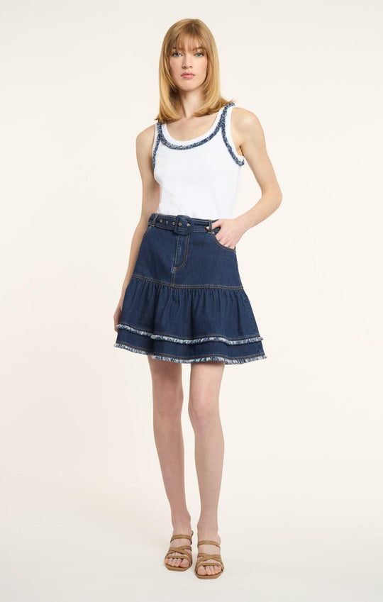 Bicolor Fringe Martina Skirt