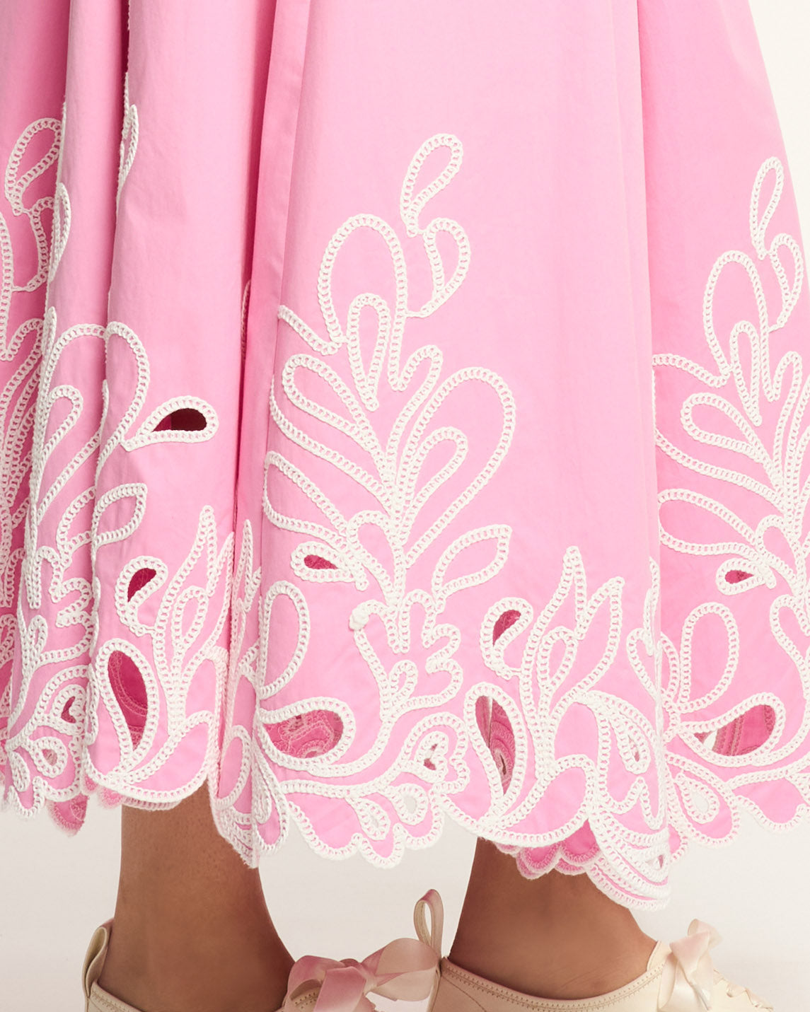Paisley Bloom Embroidered Espe Skirt