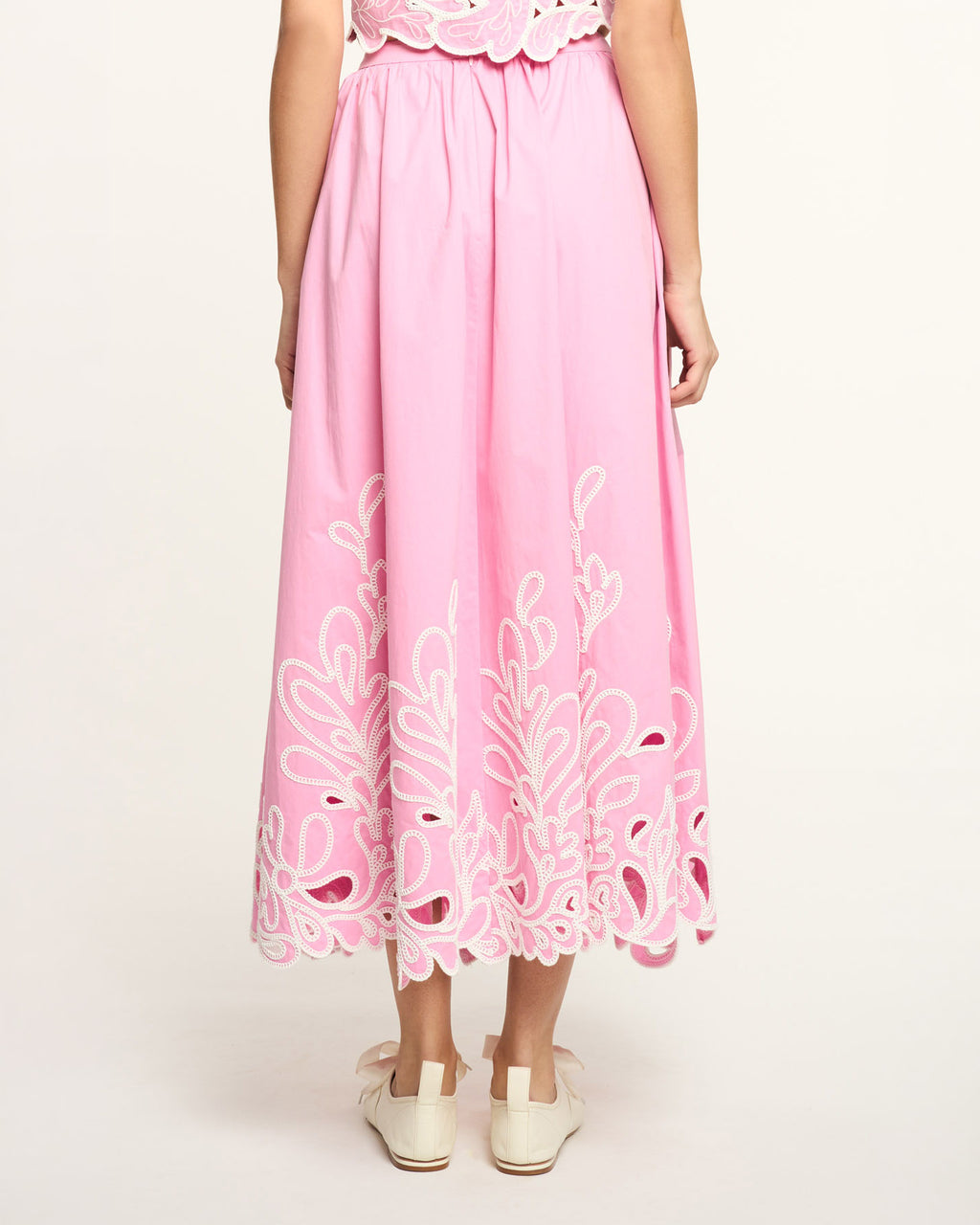Paisley Bloom Embroidered Espe Skirt