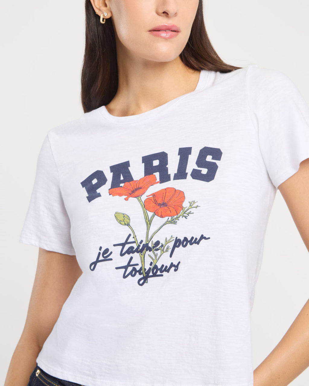 Paris Poppies Shrunken Tee