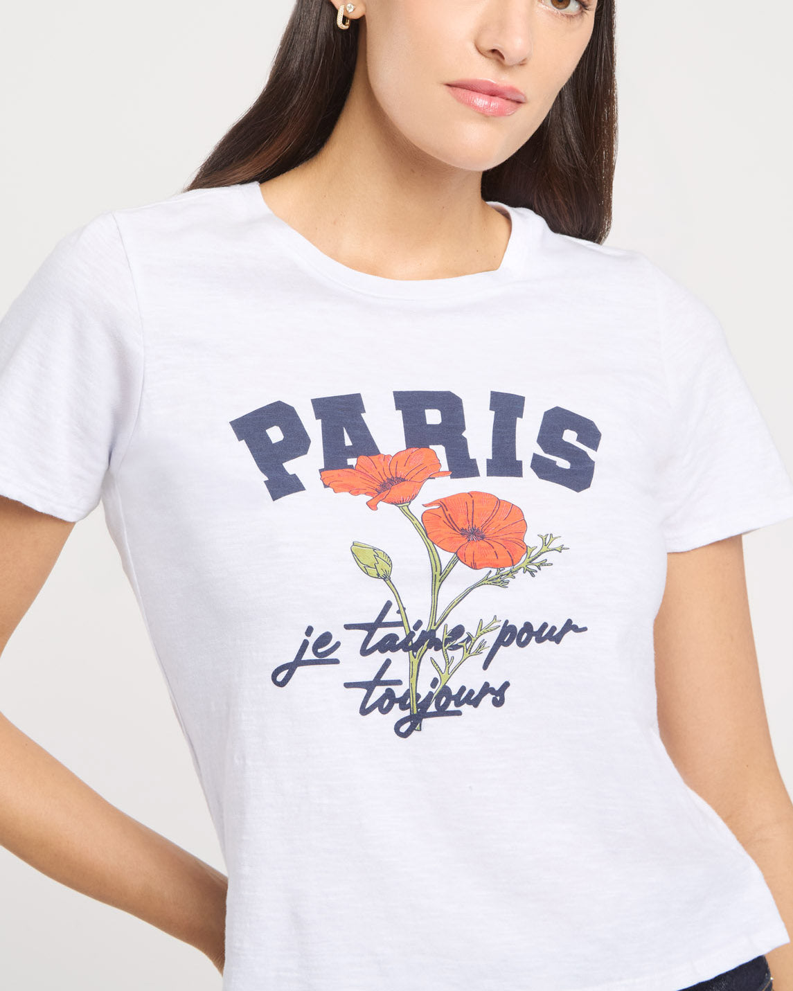 Paris Poppies Shrunken Tee