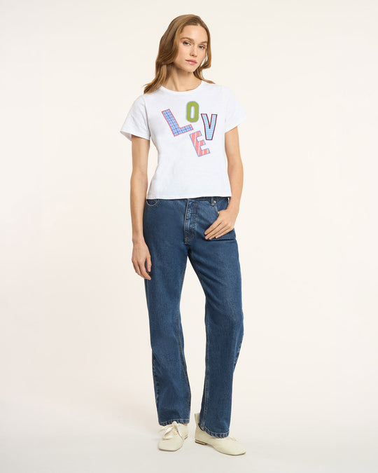 Love Collage Patch Shrunken Tee