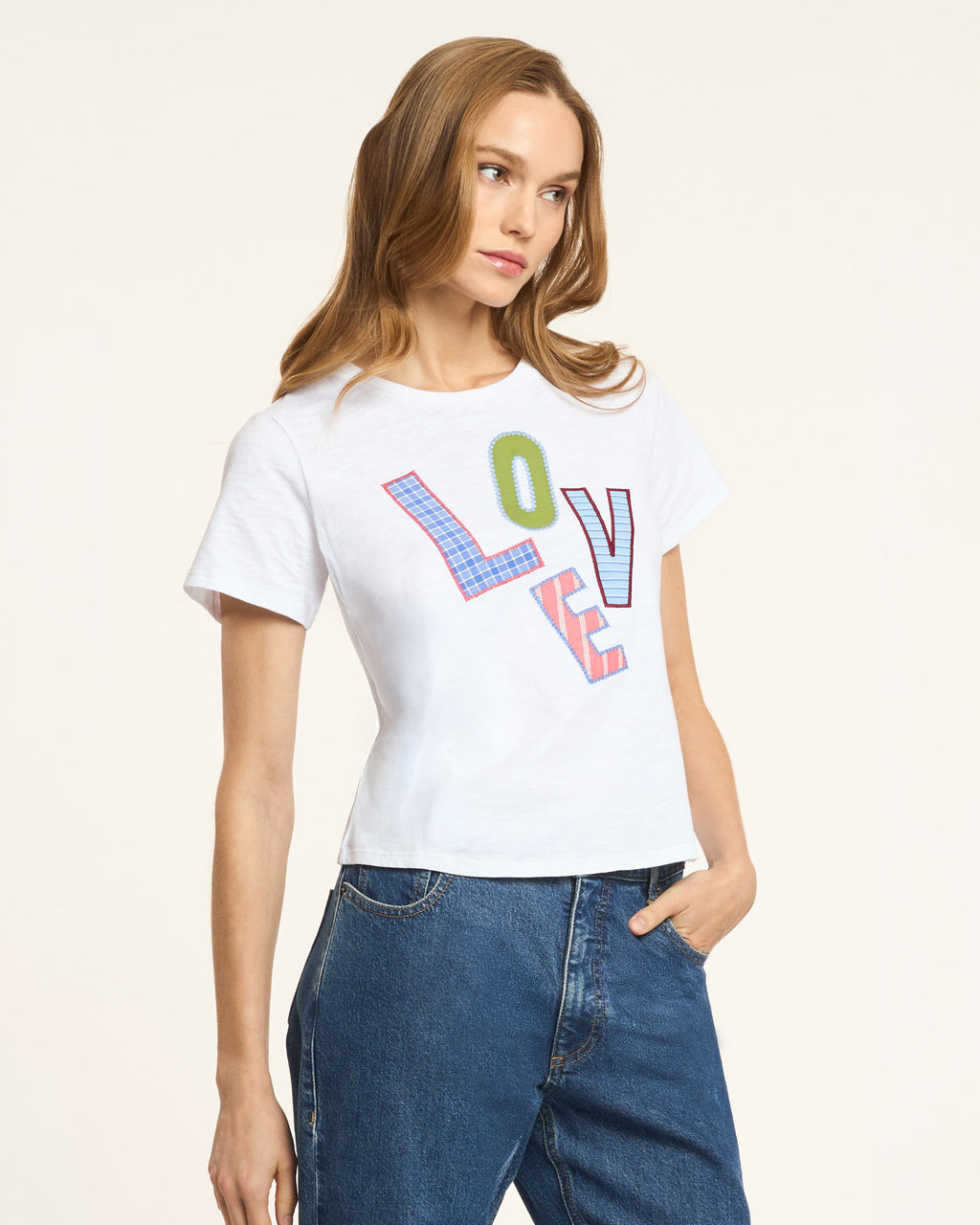 Love Collage Patch Shrunken Tee