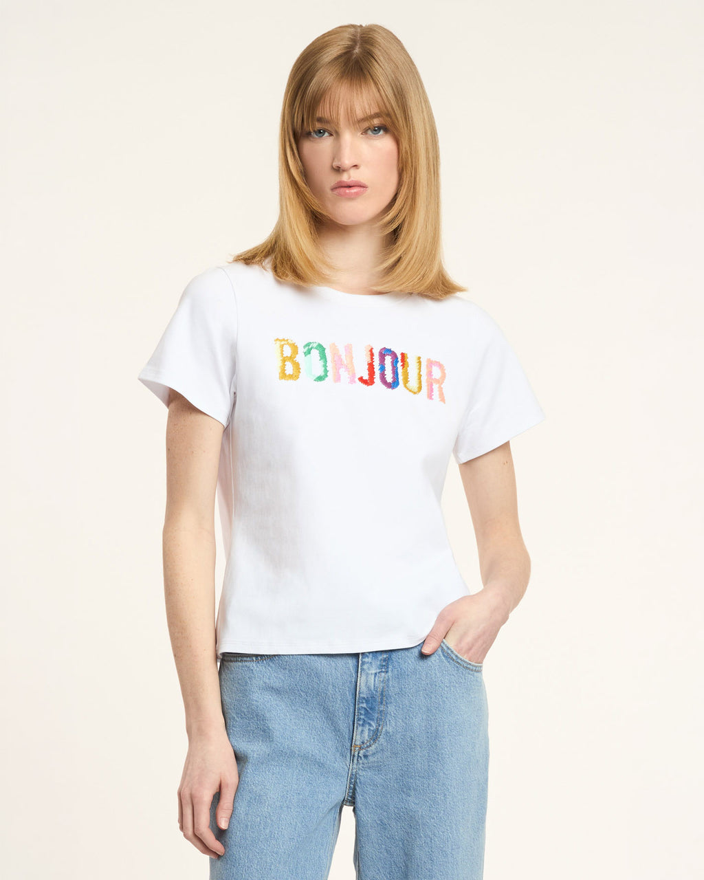 Bonjour Scribble Shrunken Tee