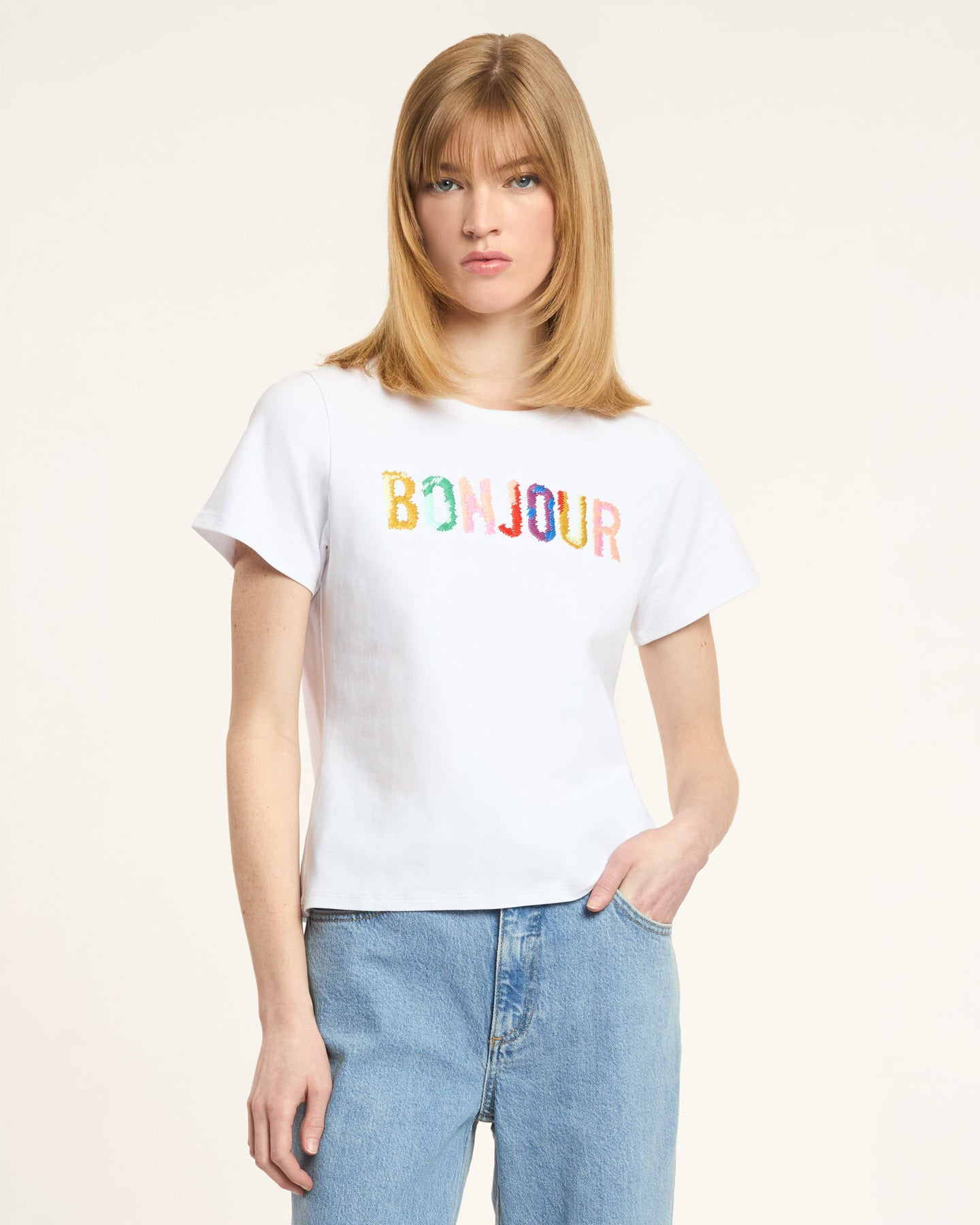 Bonjour Scribble Shrunken Tee