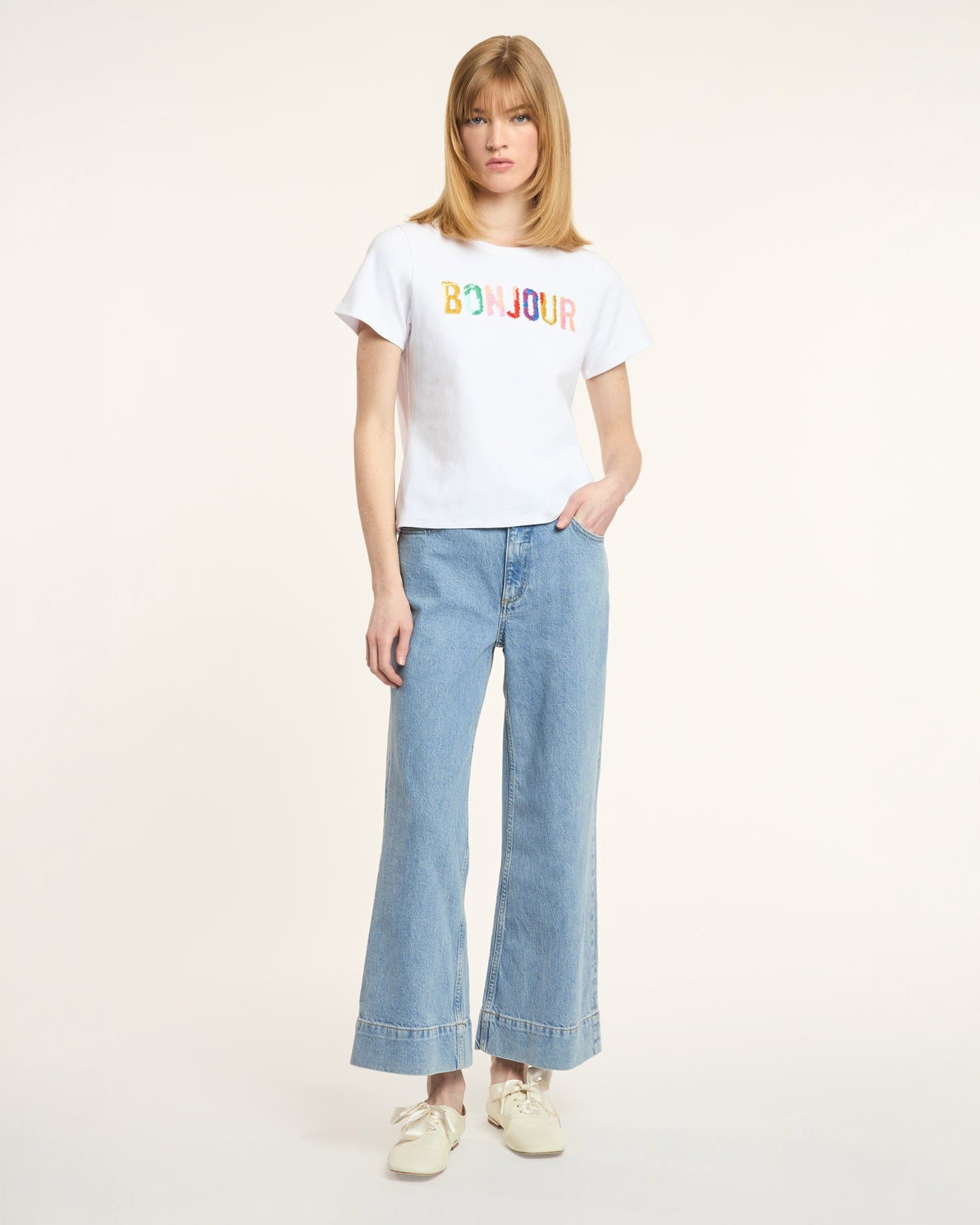 Bonjour Scribble Shrunken Tee