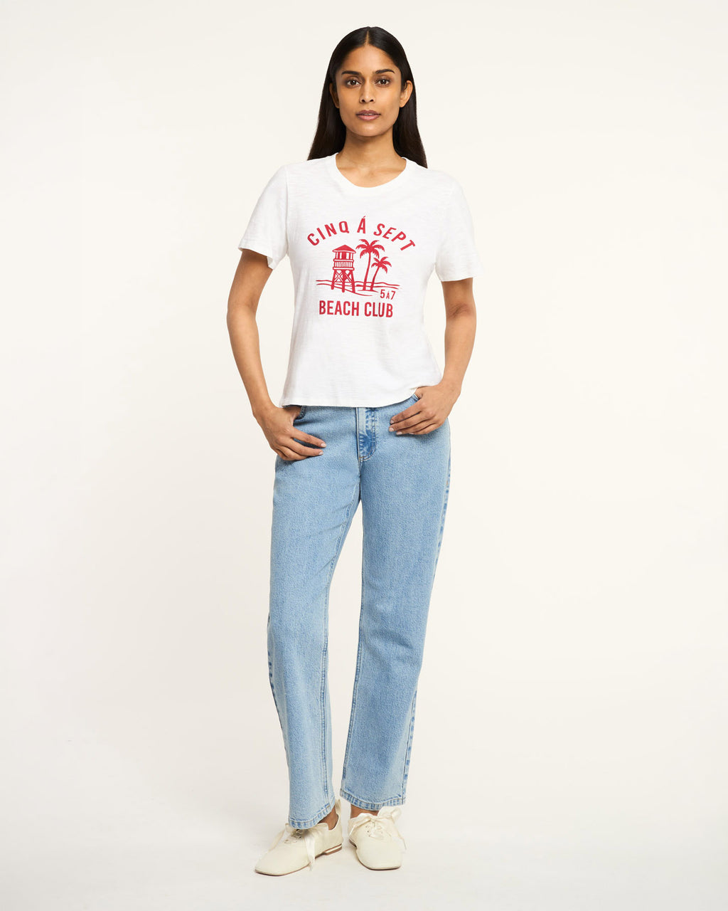 Cinq A Sept Beach Club Shrunken Tee