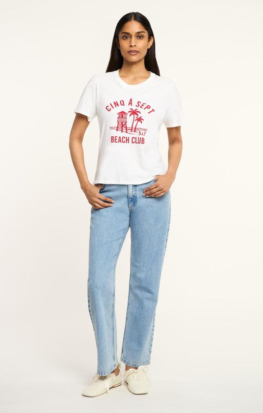 Cinq A Sept Beach Club Shrunken Tee